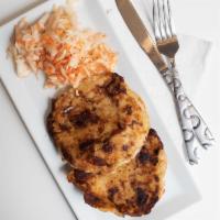 Pupusas · Small homemade tortilla, stuffed with cheese and pork, loroco flower or beans only.