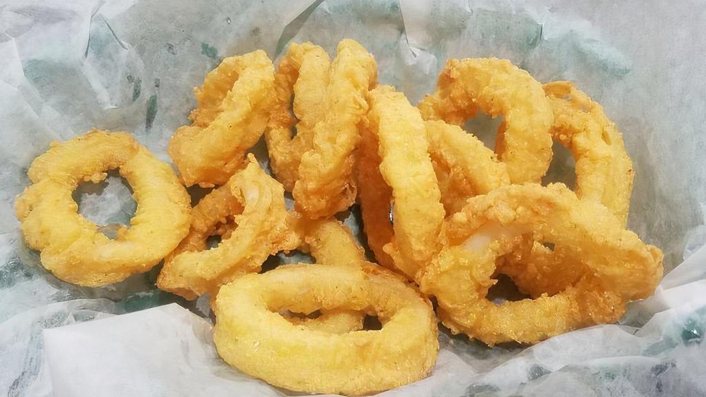 Fried Calamari · Choice of cajun fries sweet potato fries or french fries