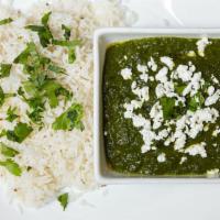 Palak Paneer · Vegetarian. Creamed spinach cooked with cubes of cottage cheese.