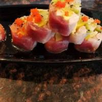 Low Carb · Tuna, salmon, yellowtail, avocado, cucumber, oshinko, asparagus and lettuce wrapped with ric...
