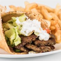Chicken Gyros · Served with fries.