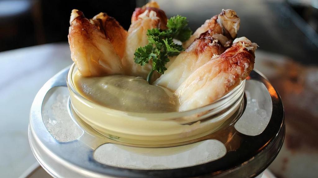 Dungeness Crab Legs · Dijon mustard sauce