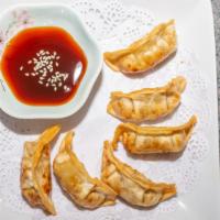 Thai Pot Sticker (Steamed) (6) · Steamed ground pork wrapped in wonton wrappers served with teriyaki sauce.