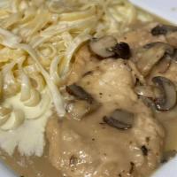 Chicken Marsala · Chicken Marsala chicken breast sauteed cremini mushrooms in a marsala creamy wine sauce, ser...