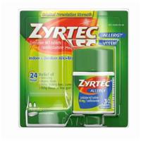 Zyrtec 24 Hour Allergy Relief · 10mg Tablets.