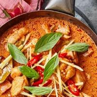 Panang Curry Jae · Homemade  red curry with mix vegetables and tofu.