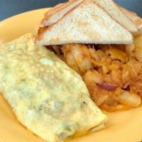 Ham & Cheese Omelet · Served with home fries and toast.