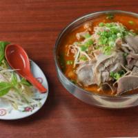 Pho Tai Special Hot Spicy Noodle Soup(Pork&Beef) · Pork and beef.