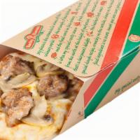 Sausage And Mushroom Regular Slice · 1/2 lb. regular slice of our famous pan-style pizza. Includes zesty pizza sauce, Wisconsin m...