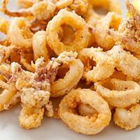 Crispy Calamari · Lightly battered and fried, tossed with salt and pepper.