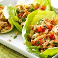 Chicken Lettuce Wrap · Stir-fried chicken and mixed vegetables, served with crispy lettuce