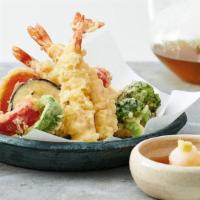 Shrimp Tempura Appetizer · two jumbo shrimps and assorted vegetables fried in tempura batter, served with tempura sauce