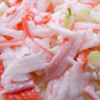Crabmeat Salad · A mix of crabstick, cucumber & Japanese mayo topped with caviar
