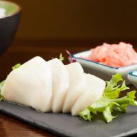 White Tuna · 2 pieces sushi per order.
3 pieces sashimi per order.