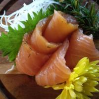 Smoked Salmon · 2 pieces sushi per order.
3 pieces sashimi per order.