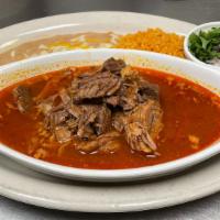 Birria · A slow-food recipe featuring beef meat which is cooked in a chili and spices broth to make a...
