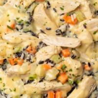 Creamy Chicken Stew With Rice · Our cozy and comforting Chicken Stew features all of the classics: chicken, carrots, onions ...