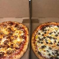 2 Large Pizza, 1 Topping · 