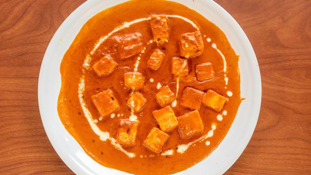 Paneer Tikka Masala · Homemade cottage cheese cubes cooked in delicious tomato creamy sauce.