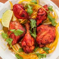 Half Tandoori Chicken · Chicken marinated in light spicy tandoori sauce with herbs, yogurt and grilled in tandoori c...