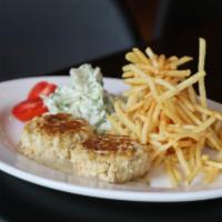 Eastern Shore Crabcakes  · two 4oz. freshly made Maryland style jumbo lump crab cake pan seared to a golden brown. Serv...
