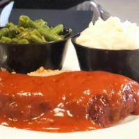 Meatloaf · Our famous soul catching Meatloaf, also comes with 2 sides of your choice.  Add cornbread or...