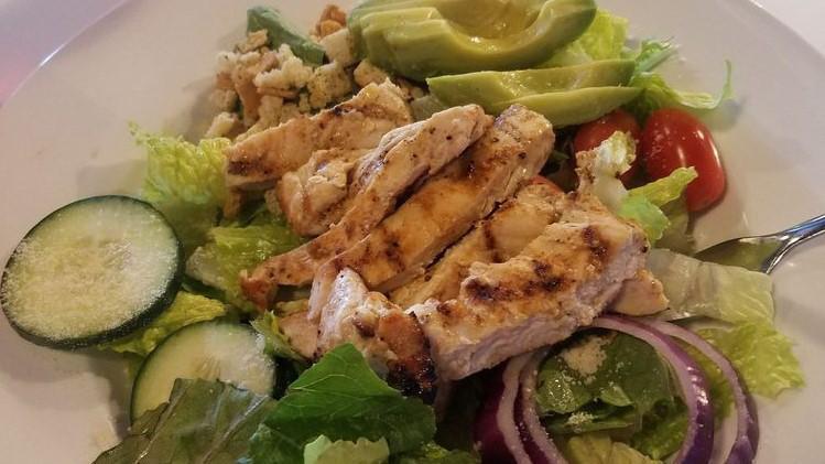 Jet Stream Cobb Salad · Grilled chicken with bacon, hard boiled egg, red onion, fresh tomato, and shredded Cheddar. Served with choice of dressing.
