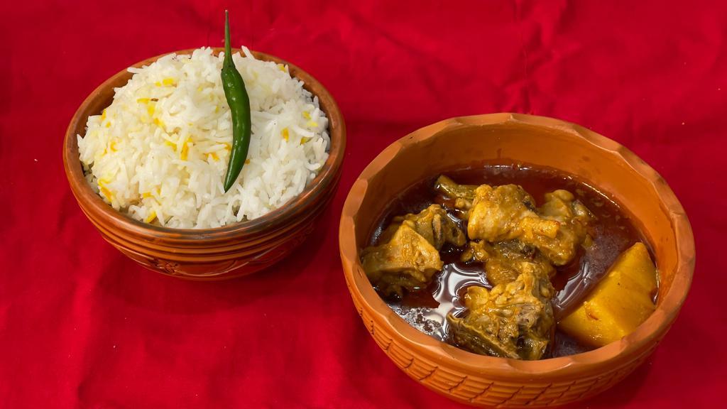 Chicken Curry · With basmati rice or tandoori naan.