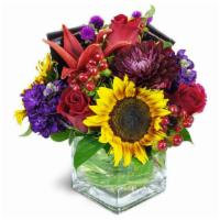 Market Fresh Blooms™ · This stunning, colorful arrangement appears fresh from a farmers' market! Perfect for a birt...