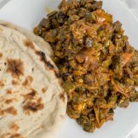 Bhindi Masalla (Okra) · Okra cooked with Punjabi style curry