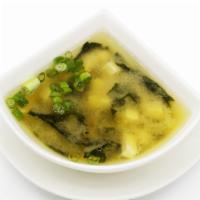 Miso Soup · soybean broth, seaweed, tofu, scallions