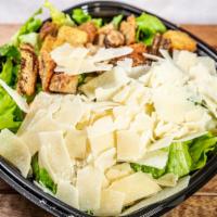 Bean Bag Caesar Salad · Vegetarian. Green leaf lettuce, croutons and parmesan cheese, comes with Caesar dressing.