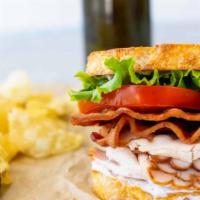 Blt & Turkey Sandwich · Bacon, lettuce, tomato and sliced turkey on choice of bread.