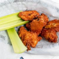 Wing Dings 6Pc · Crispy, bone in wings tossed in your choice of sauce oe dry rubs, served with celery sticks ...