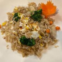 Kid'S Fried Rice · Stir-fried Jasmine rice with eggs, broccoli, and carrots.