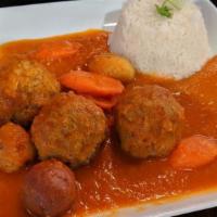 Albondigas En Chipotle · Spicy. Flavorful Mexican meatballs in a chipotle tomato sauce with potatoes and carrots and ...