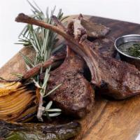 Lamb Chops · 9 oz. New Zealand fresh lamb chops. Two sides of your choice.