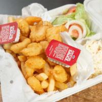 Shrimp Basket · Served with french fries and cole slaw.