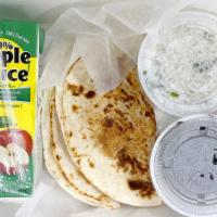 Kids Cheese Quesadilla · 1 mini Meat and Cheese quesadilla accompanied by rice & beans, and juice
