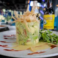 Guacamole Costa · Fresh made to order avocado chunks with pico de gallo topped with our lime dressing and serv...