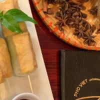 Veggie Summer Rolls With Tofu · Tofu, basils, lettuce, Vietnamese pickles, vermicelli wrapped in rice paper and served with ...