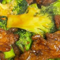 Beef With Broccoli · Beef, broccoli in brown sauce.