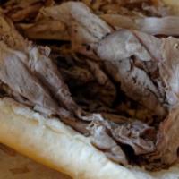 Italian Beef · Our famous, deliciously seasoned roast beef on toasted French bread.