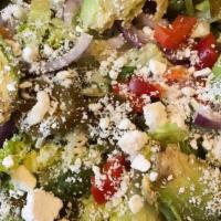 Avocado Salad · Lettuce, Onion, Tomatoes, Feta Cheese, Balsamic Vinaigrette, Avocado. Dressing: Ranch or Ita...