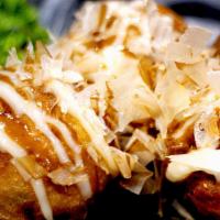 Takoyaki · Osaka style fried octopus ball.