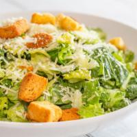 Caesar Salad · Romaine lettuce, Parmesan cheese, croutons, and creamy caesar dressing.