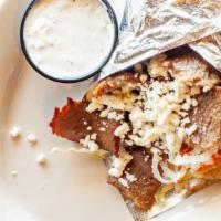 Beef & Lamb Gyros · Hand-Carved beef & lamb, lettuce, tomato, onion, feta cheese, and homemade tzatziki sauce se...