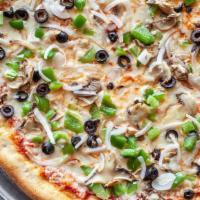 Veggie Supreme · Mushrooms, Onions, Green Peppers, and Black Olives.