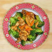 Chicken With Broccoli · Served with  steamed rice