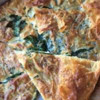 Vahida'S Spinach Pie · Delicious vegetarian dish originated from the Balkans. It is a savory pastry made of filo do...